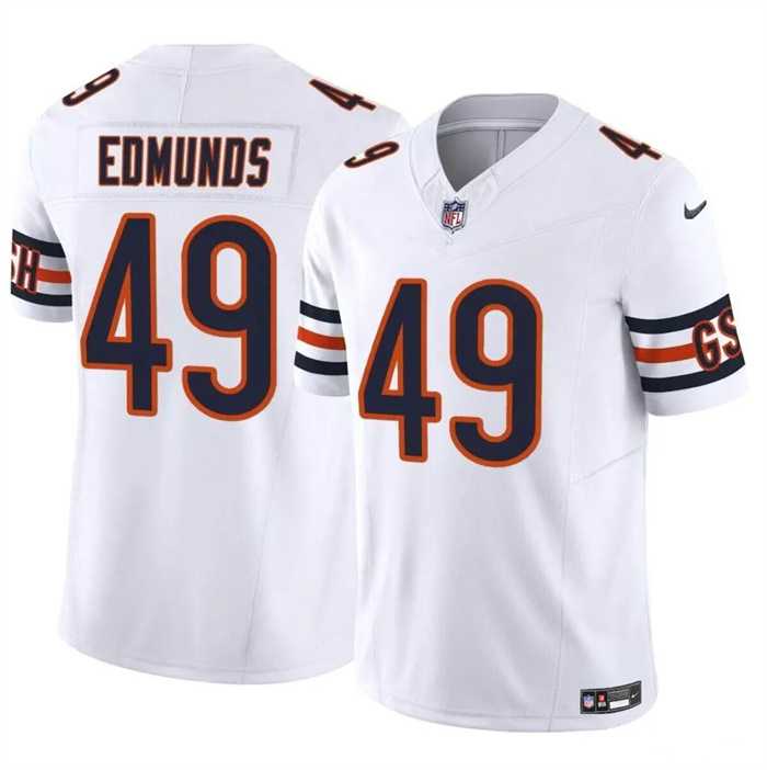 Men & Women & Youth Chicago Bears #49 Tremaine Edmunds White 2023 F.U.S.E. Vapor Stitched Jersey